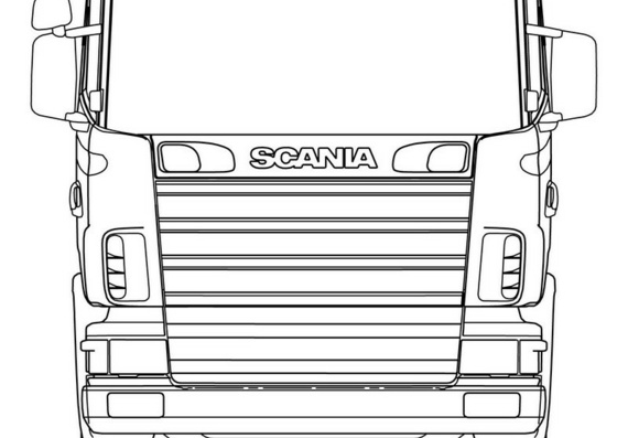 Scania R Series truck drawings (figures)